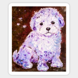 Cute Puppy. Bolognese Sticker